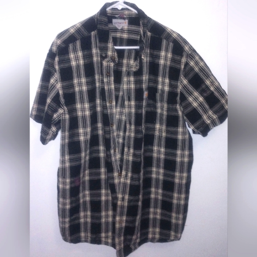 Carhartt Relaxed Fit Short Sleeve Button Up Shirt Size 2XL